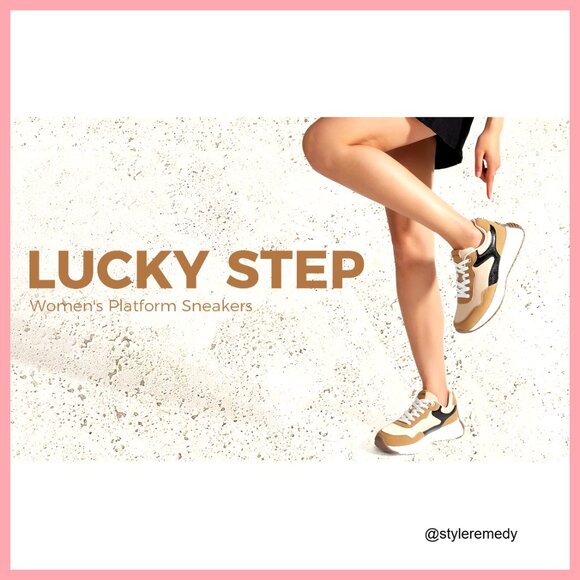 Women's Platform Sneakers Slip-Resistant Breathable Running Walking Shoes - Picture 7 of 7